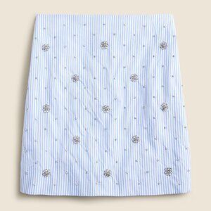 NWT J Crew Collection Embellished Mini Skirt Striped